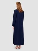 Ohood Long Jacket Abaya - Dark Blue