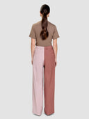 Zelda Trousers - Two-Tone Rosewood & Soft Pink