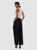 Zainab Trousers - Black/White Pinstripe