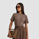 Moez T-shirt  - Light Brown