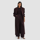Nouf Long Blazer Abaya - Plum