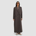 Noura Long Blazer Abaya - Mocha