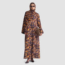 Amber Abstract Floral Reversible Abaya - Limited 10 pieces