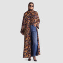 Amber Abstract Floral Reversible Abaya - Limited 10 pieces