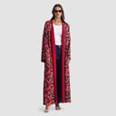 Red Abstract Floral Reversible Abaya - Limited 10 pieces