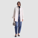 Yasmine Shirt - Off White With Black Grid