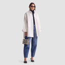 Yasmine Shirt - Off White With Black Grid