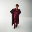 Nouf Long Blazer Abaya - Plum