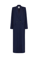 Noura Long Blazer Abaya - Dark Blue