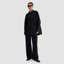 Yasmine Shirt - Black With White Grid