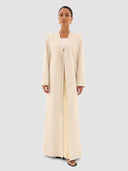 Almaha Long Jacket Abaya - Off-White