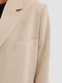 Rawan Long Blazer Abaya - Off-White