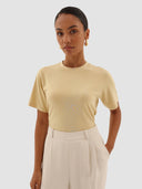 Moez T-shirt - Soft Yellow