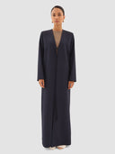 Almaha Long Jacket Abaya - Dark Blue