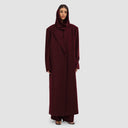 Nouf Long Blazer Abaya - Burgundy