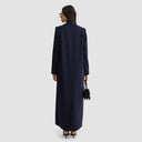Noura Long Blazer Abaya - Dark Blue