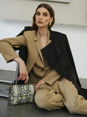 Mini Ounassa Handbag - Embossed Python effect