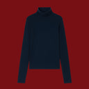 Wei Turtleneck Top - Dark Blue
