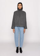 Tamuna Short Coat & Scarf - Gray