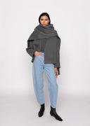 Tamuna Short Coat & Scarf - Gray