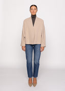 Tamuna Short Coat & Scarf - Beige