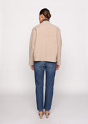 Tamuna Short Coat & Scarf - Beige