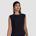 Rabea Sleeveless Top - Black