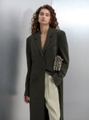 Rawan Long Blazer Abaya - Ash Brown