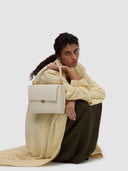 Wafa Long Trench Abaya - Soft Yellow