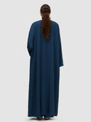 Hind Long Cardigan Abaya - Night Blue