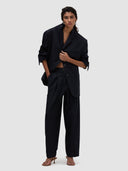 Zainab Blazer - Black/White Pinstripe