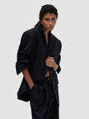 Zainab Blazer - Black/White Pinstripe