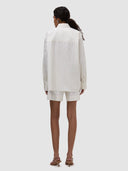 Maya Shirt - White/Black Pinstripe