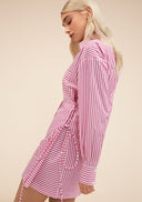 Leila Shirt Dress - Pink