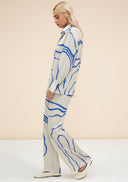 Petra Printed Pants - Blue