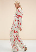 Petra Printed Pants - Red