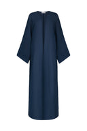 Hind Long Cardigan Abaya - Night Blue