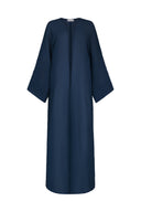 Hind Long Cardigan Abaya - Night Blue