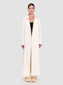Sheikha Long Trench Abaya - Cream