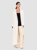 Sheikha Long Trench Abaya - Cream