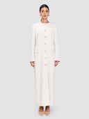 Ohood Long Jacket Abaya - Off White
