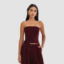 Dalia Top - Burgundy