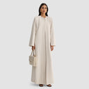 Reem Long Blazer Abaya - Off-White