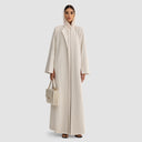 Reem Long Blazer Abaya - Off-White