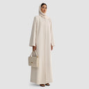 Reem Long Blazer Abaya - Off-White
