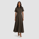Serena Dress - Ash Brown