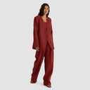 Shamsa Blazer - Burnt Red