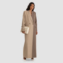 Zelda Long Blazer - Two-Tone Beige & Taupe