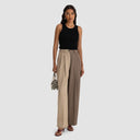 Zelda Trousers - Two-Tone Beige & Taupe