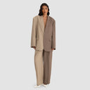 Zelda Trousers - Two-Tone Beige & Taupe